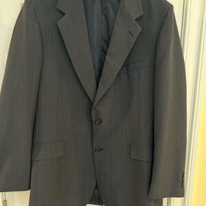 Men's Size 46 EX-L "Talbot Jaimes" Classic Gray Men's Blazer SUIT COAT  GUC